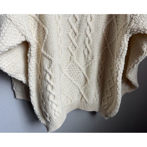 Acorn size M Wool Fisherman Roll Neck Sweater Sheep Ram Embroidered - Picture 8 of 8